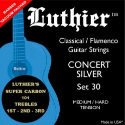 LU-30SC-BULK Комплект струн для классической гитары, 100 комплектов, Luthier