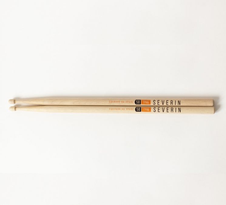 S101-5B Classic 5B Барабанные палочки, деревянный наконечник, граб, Severin