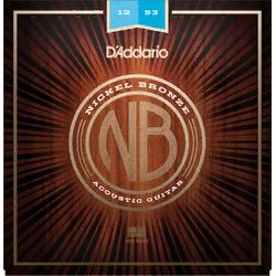 D`Addario NB1253  Струны для акустической гитары никелированная бронза, Light 12-53